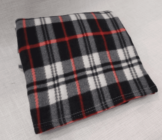 Κουβέρτα Fleece Καρό Μαύρη – Κόκκινη
