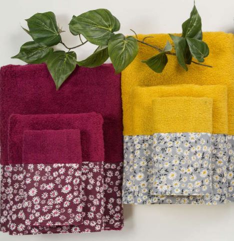 Borea Home Πετσέτες Σετ 3 τεμαχίων με διακοσμητική φάσα