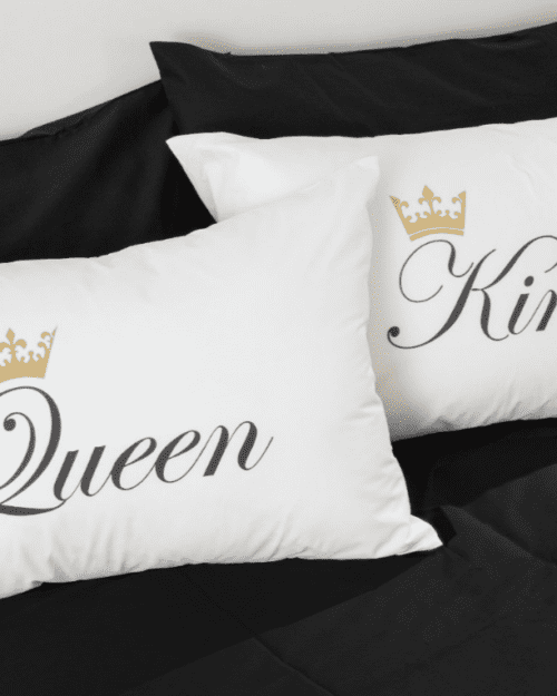 Ζεύγος Μαξιλαροθήκες Queen & King
