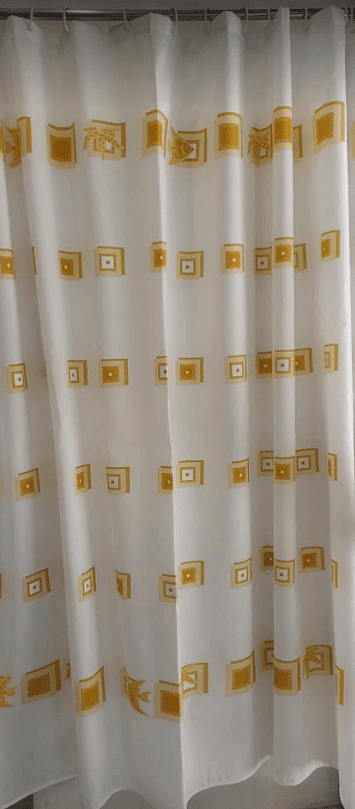 Κουρτίνα Μπάνιου Άριστης Ποιότητας Εκρού – Κίτρινο