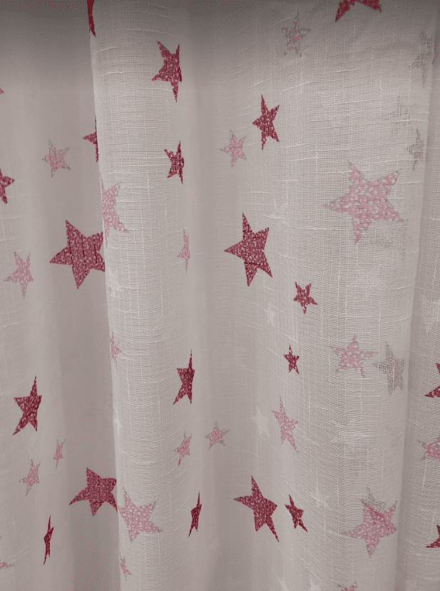 Κουρτίνα Γάζα Pink – Pomegranate Stars